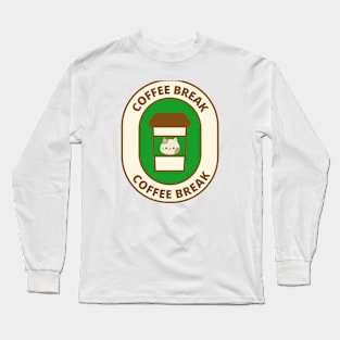 Coffee Break - Cat and Coffee Long Sleeve T-Shirt
